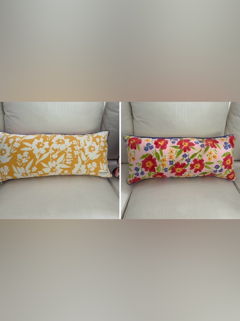 Anthropologie Painted Poppies Reversible Leah Goren Pillowcase